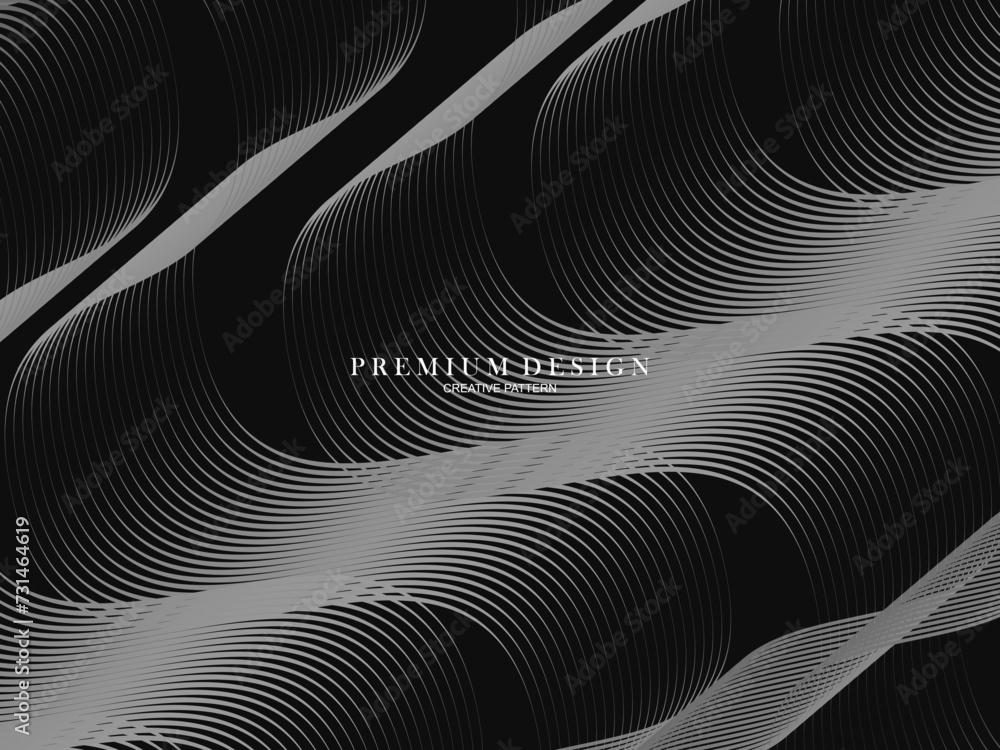 Abstract curved Diagonal Striped black Background. Vector slanted curved, waving lines pattern. New style for business design with dark colors. Abstract curved Diagonal Striped black Background. Vector slanted curved, waving lines pattern. New style for business design with dark colors.