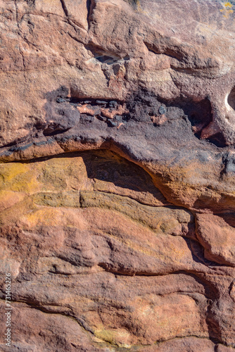 Colorful rock formations in the city of Petra  Wadi Musa  Jordan.