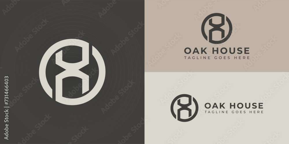 Abstract initial letter OH or HO logo in soft gold color isolated in solid green background applied for construction company logo also suitable for the brands or companies have initial name HO or OH Abstract initial letter OH or HO logo in soft gold color isolated in solid green background applied for construction company logo also suitable for the brands or companies have initial name HO or OH