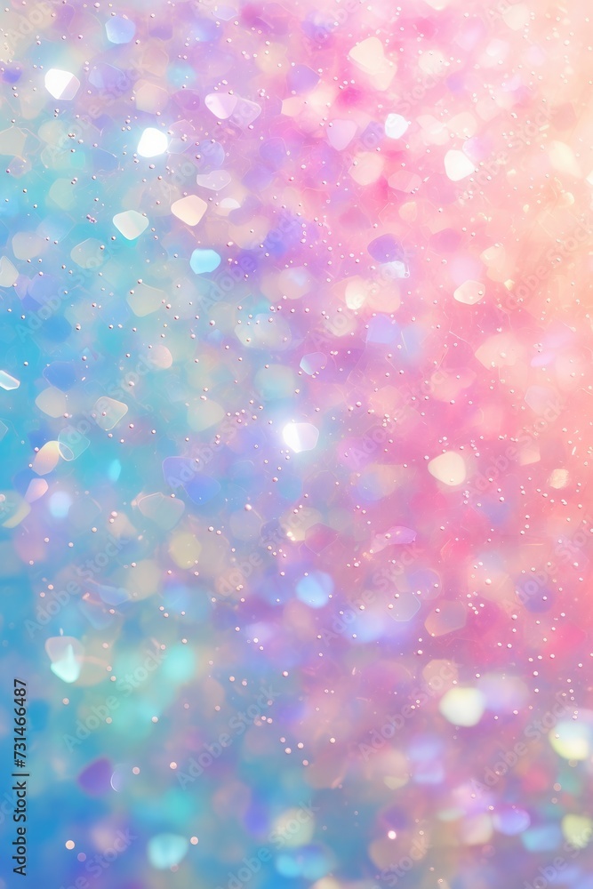 Rainbow fantasy bright background with sparkles. For designing invitations for parties, Christmas and holidays.