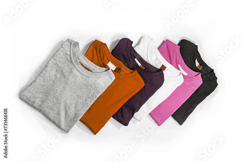 isolated Round neck t-Shirts  orange