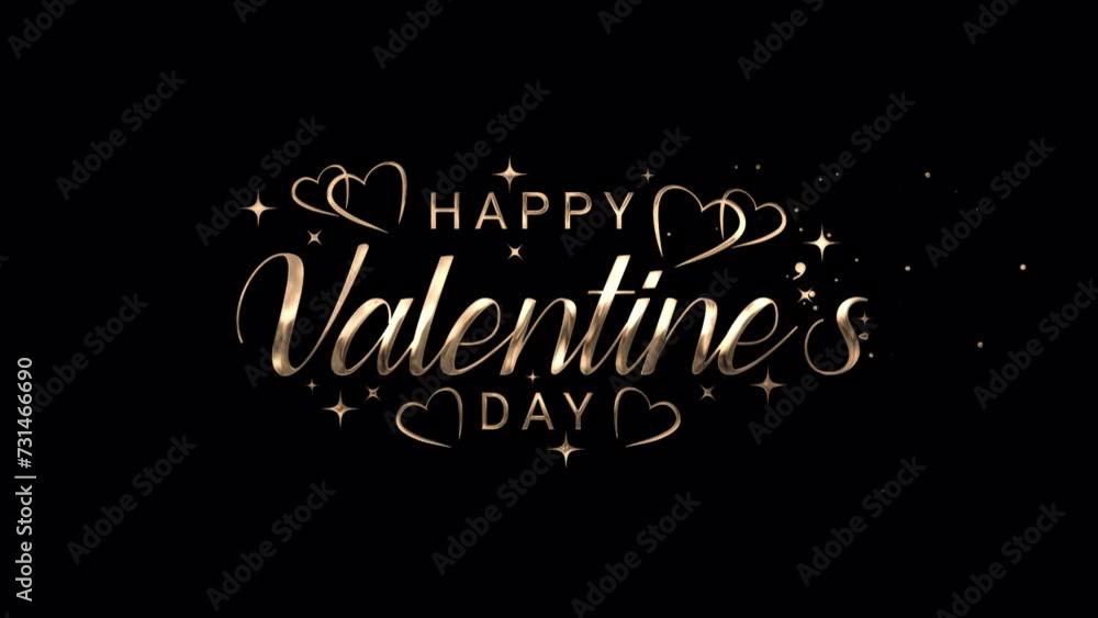 Happy valentines day handwritten animated text in gold color. Suitable for valentines day celebration or greeting card. Romantic valentine's day background animation. Happy Valentine's Day. Happy valentines day handwritten animated text in gold color. Suitable for valentines day celebration or greeting card. Romantic valentine's day background animation. Happy Valentine's Day.