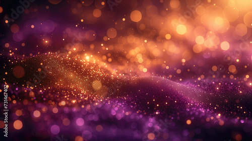 abstract background for packaging display. is purple with gold glitter scattered throughout 