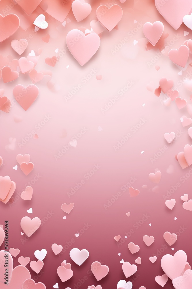 Abstract Bokeh Hearts. Happy Valentine's Day Happy Women's, Mother's