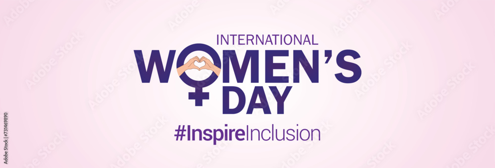 International women's day concept poster. Woman sign illustration background. 2024 women's day campaign theme- #InspireInclusion International women's day concept poster. Woman sign illustration background. 2024 women's day campaign theme- #InspireInclusion