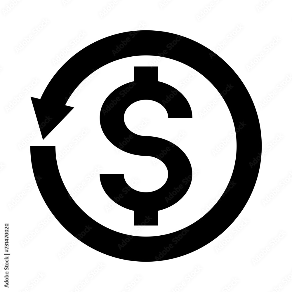 refund ( dollar ) vector icon refund ( dollar ) vector icon