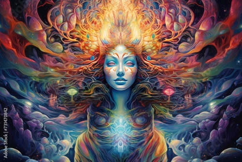 image that represents the concept of expanded psychedelic consciousness photo