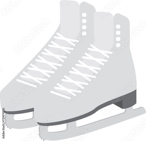 White ice skating shoes