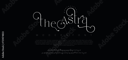 Classic lettering serif fonts decorative vintage retro concept. vector illustration