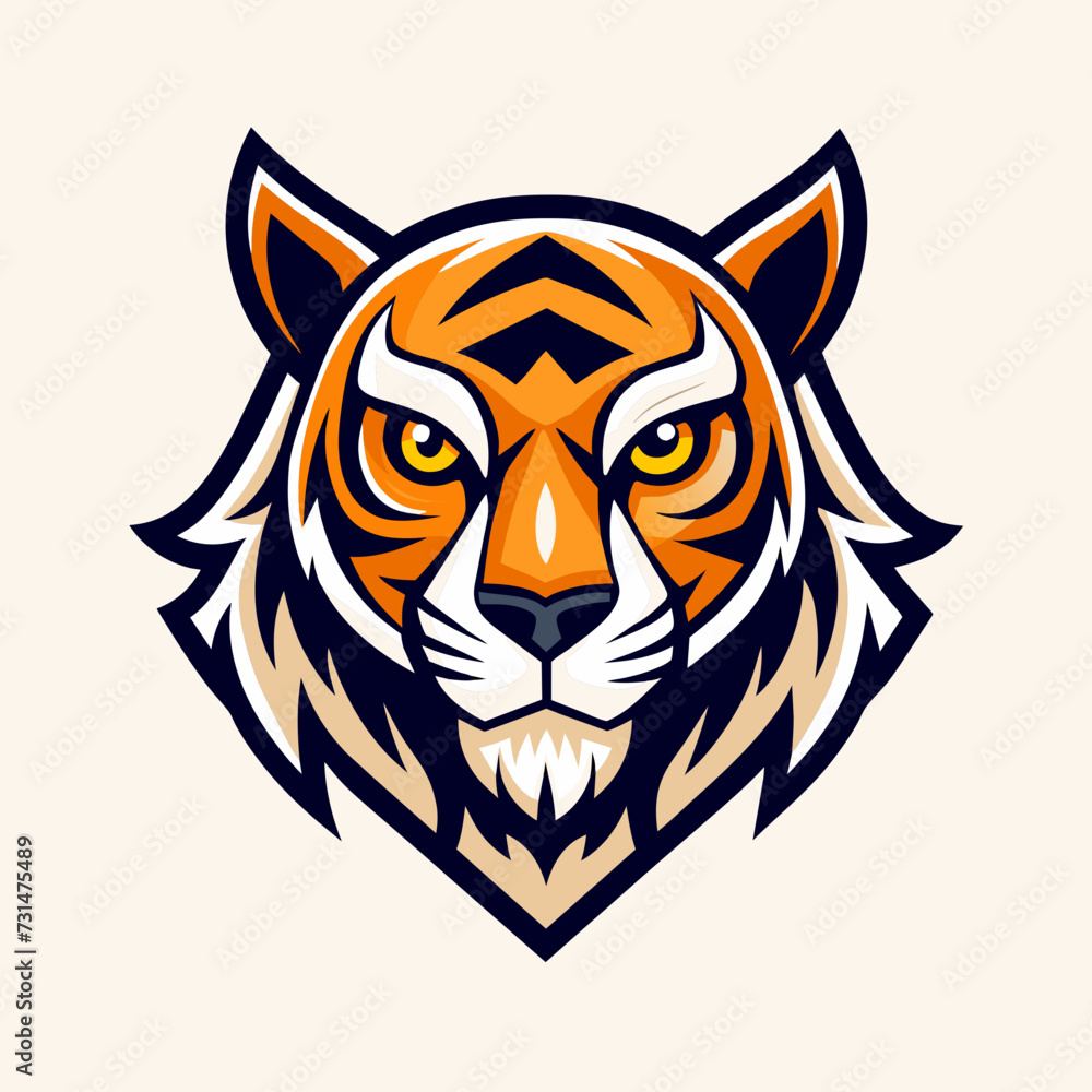 Fototapeta premium tiger head logo