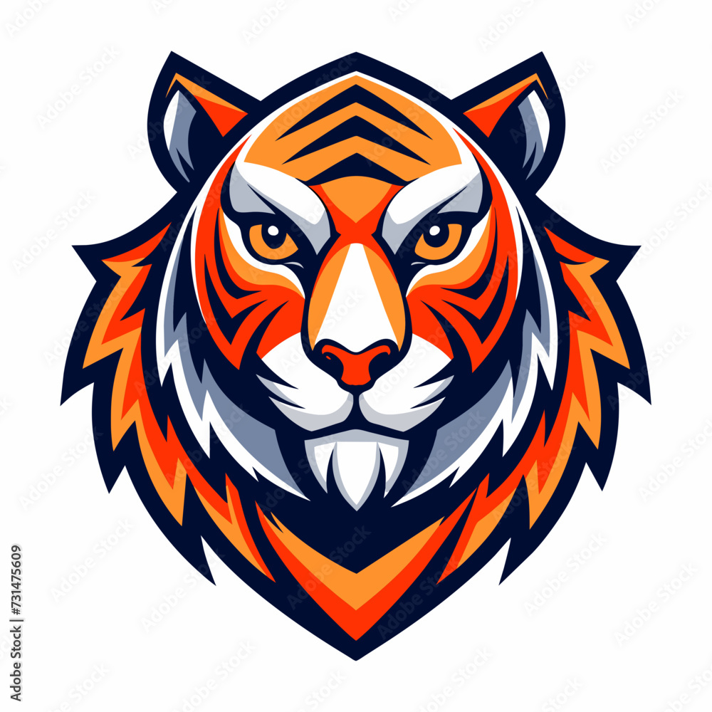 Fototapeta premium tiger head logo