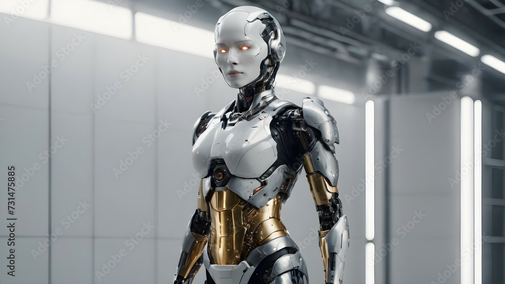 Female robot. AI cyborg Female robot. AI cyborg