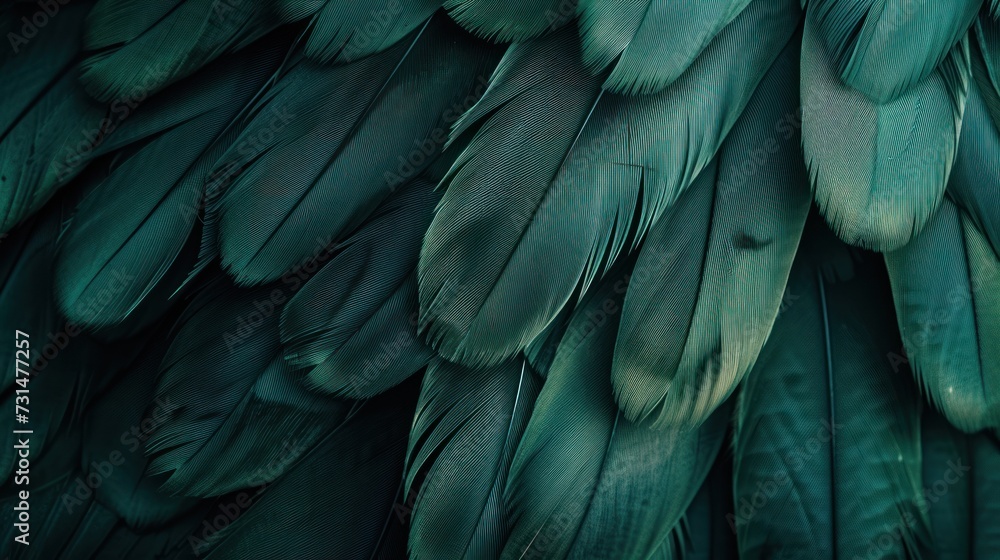 Beautiful dark green color trends feather texture background. Beautiful dark green color trends feather texture background.