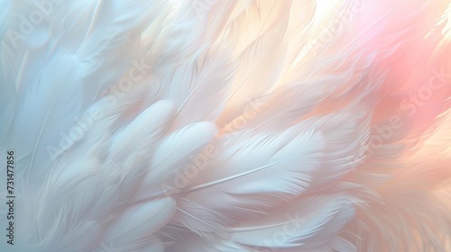 Wallpaper Mural Beautiful Blur Bird chicken feather texture for background Abstract, soft color. Torontodigital.ca