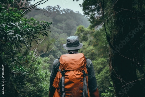 Wallpaper Mural Man walking through forest Torontodigital.ca
