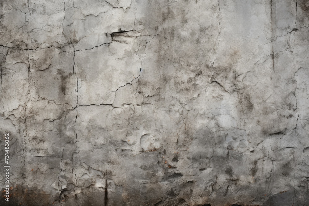 A close-up image of a wall with multiple cracks running through it, ideal for use as a background texture in design projects, The rugged texture of a concrete wall, AI Generated A close-up image of a wall with multiple cracks running through it, ideal for use as a background texture in design projects, The rugged texture of a concrete wall, AI Generated