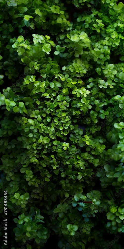 A top view of a beautiful macro closeup image of green natural small plant leaves vertical garden bush A top view of a beautiful macro closeup image of green natural small plant leaves vertical garden bush