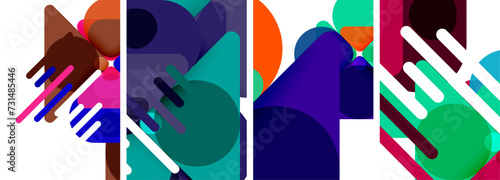 Geometric elements abstract backgrounds for wallpaper, business card, cover, poster, banner, brochure, header, website