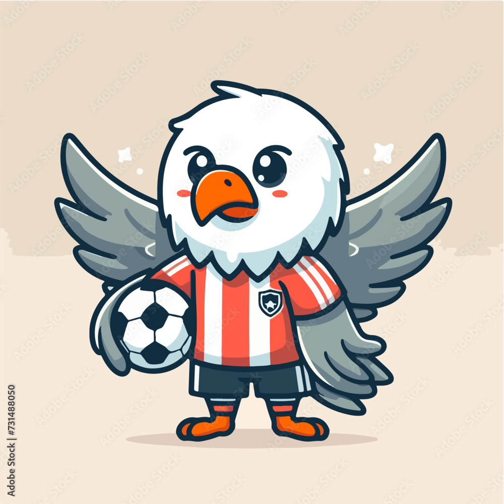 sport animal eagle football player vector illustration