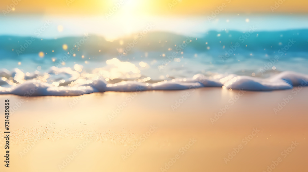 Fototapeta premium Abstract beautiful beach background with crystal clear water
