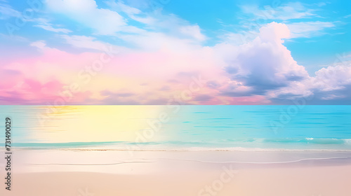 Abstract beautiful beach background with crystal clear water © jiejie