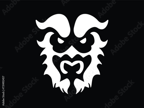 Viking logo design icon symbol vector illustration. Human viking logo design template.