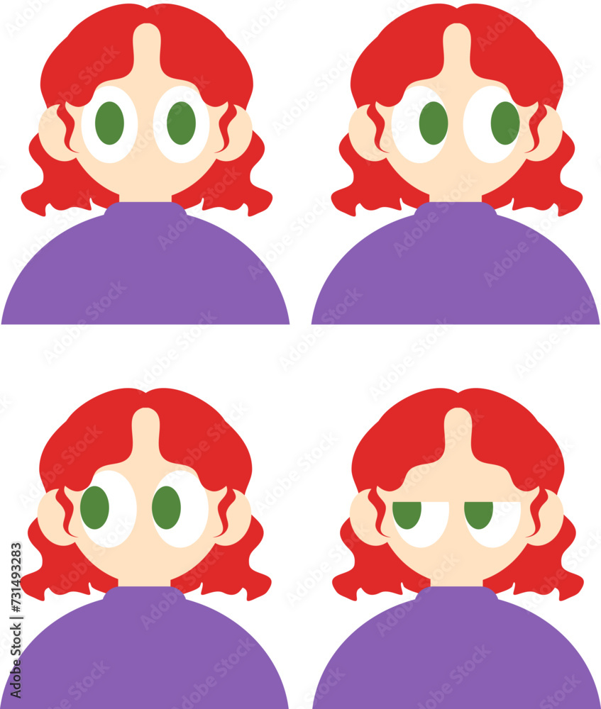 Cute person character illustration set Cute person character illustration set