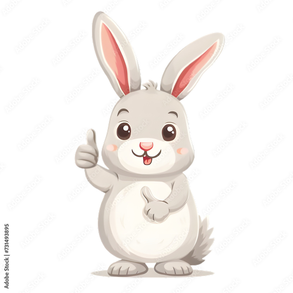 うさぎがthumbs up, いいねと親指を立ててgoodポーズしているイラスト
うさぎがthumbs up, いいねと親指を立ててgoodポーズしているイラスト