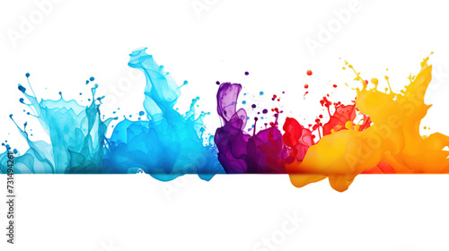 Happy Holi isolated on transparent background, Generative ai.