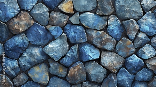 azure wallpaper for seamless cobblestone wall or road background -