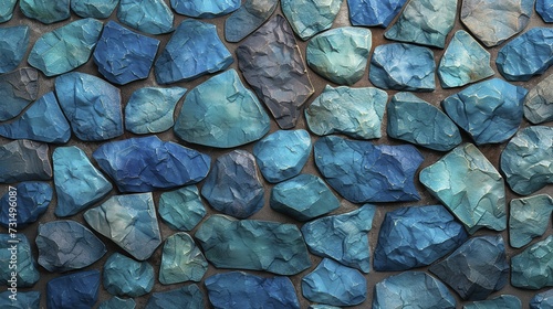 azure wallpaper for seamless cobblestone wall or road background 