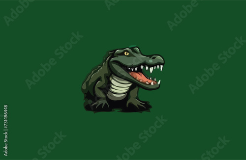 crocodile vector logo design  illustration