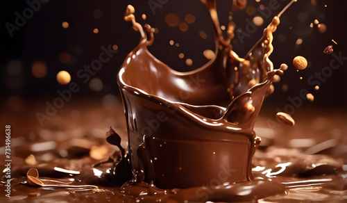 Beautiful chocolate splash