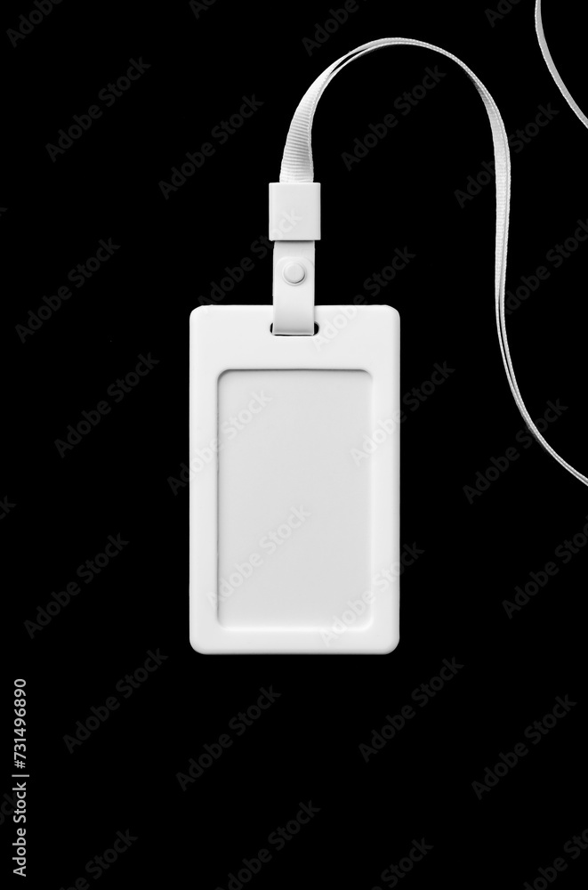 Blank badge mockup on black background copy space Blank badge mockup on black background copy space