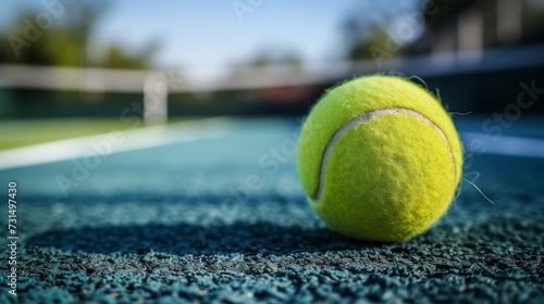Tennis ball on tennis court © Media Srock