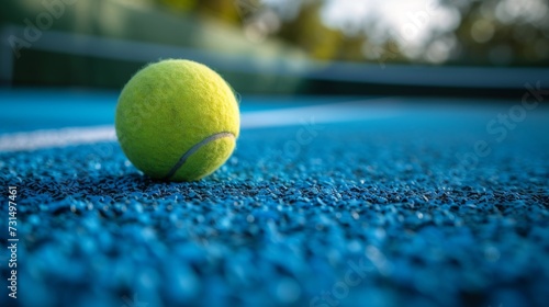 Tennis ball on tennis court © Media Srock