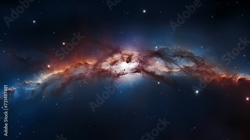 Star system background in the sky, 3D collection of stars in the universe