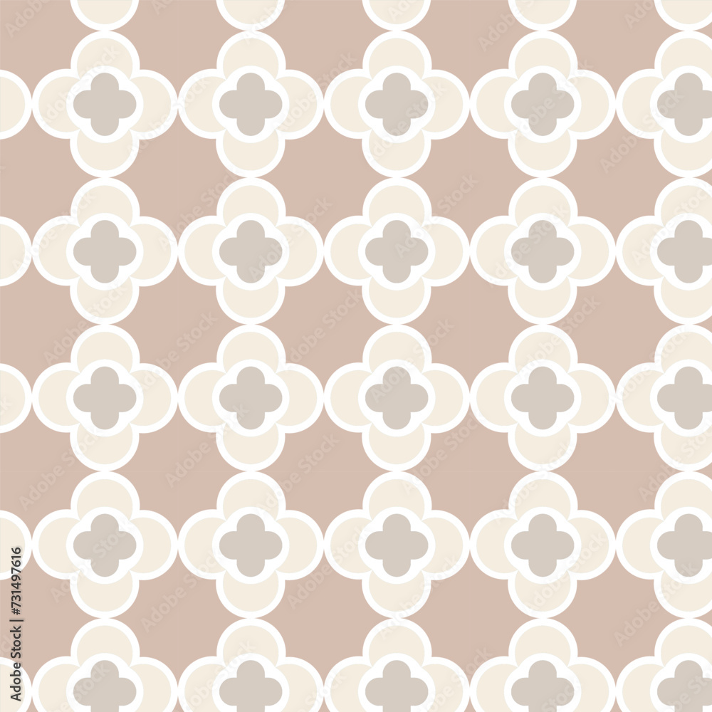 Seamless pattern with flower and islamic shape decoration. Seamless pattern with soft color Seamless pattern with flower and islamic shape decoration. Seamless pattern with soft color