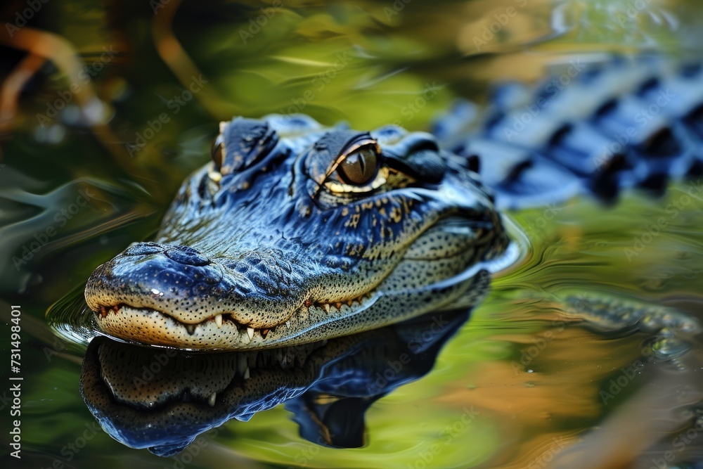 Obraz premium Large alligator in the water
