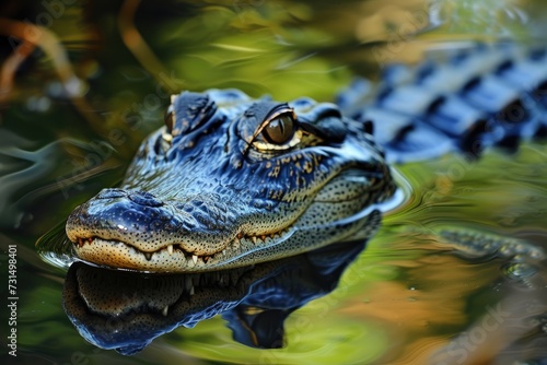 Large alligator in the water