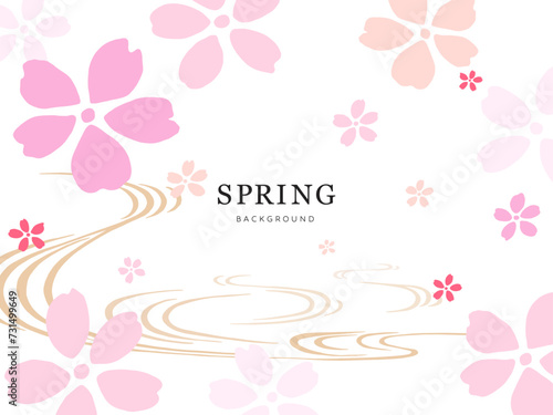 春を祝福する桜のフレーム