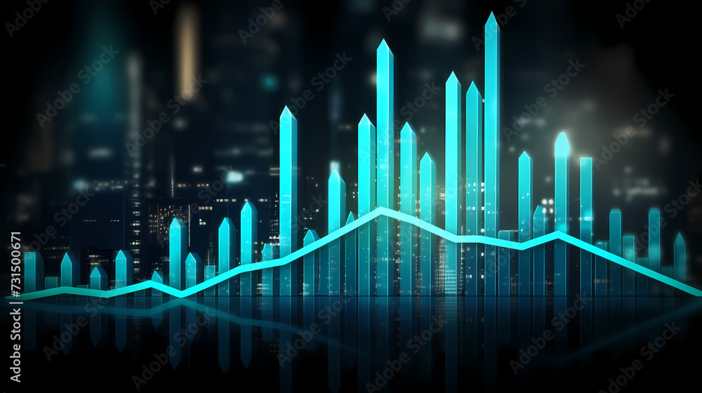 Stock market chart line concept, business chart on stock market background Stock market chart line concept, business chart on stock market background