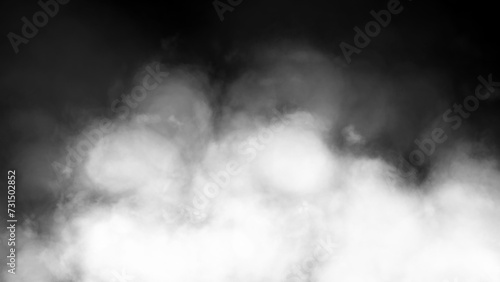 Heavy Smoke Overlay Effect on Black Background