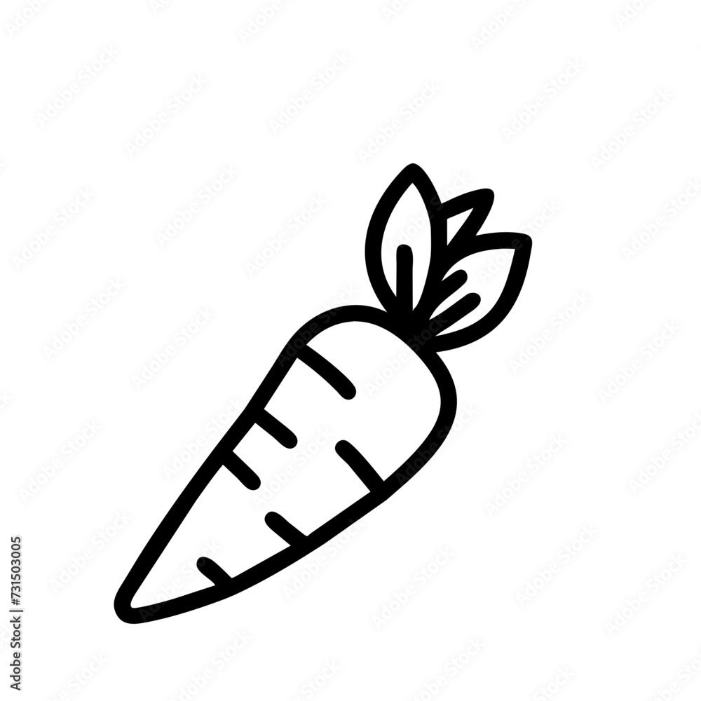 hand drawn vector illustration of an carrot hand drawn vector illustration of an carrot