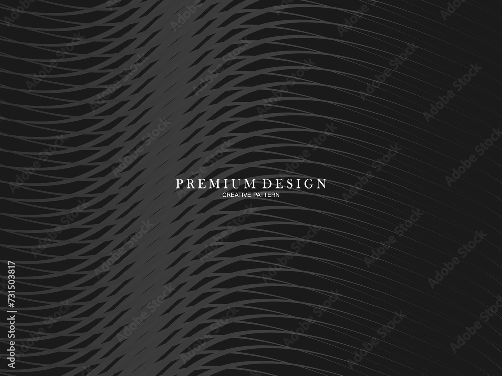 Abstract curved Diagonal Striped black Background. Vector slanted curved, waving lines pattern. New style for business design with dark colors. Abstract curved Diagonal Striped black Background. Vector slanted curved, waving lines pattern. New style for business design with dark colors.