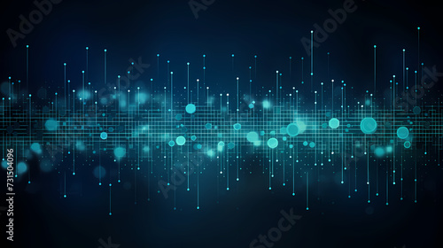 Stock market chart background  financial forecast illustration with glowing trend lines