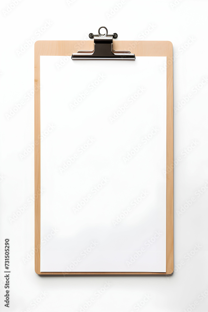 Blank Clipboard Mockup with A4 Sheet, Copy Space Blank Clipboard Mockup with A4 Sheet, Copy Space