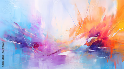 Dynamic Brush Painting: Colorful Abstract Art