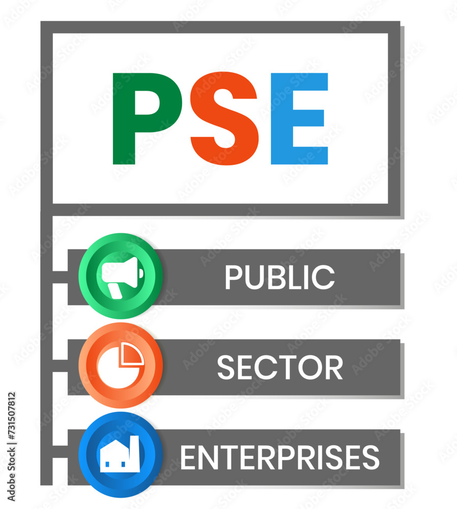 PSE - PUBLIC SECTOR ENTERPRISES. acronym business concept. vector illustration concept with keywords and icons. lettering illustration with icons for web banner, flyer, landing page PSE - PUBLIC SECTOR ENTERPRISES. acronym business concept. vector illustration concept with keywords and icons. lettering illustration with icons for web banner, flyer, landing page