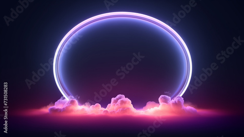 Trails: 3D Cloud Formation with Neon Ring Highlights © lan